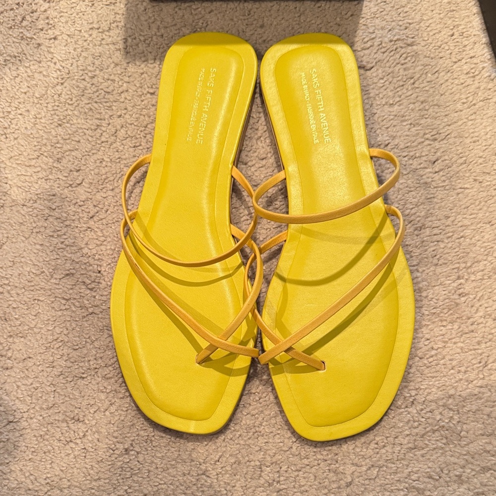 Saks Fifth Avenue Vibrant Yellow Sandals